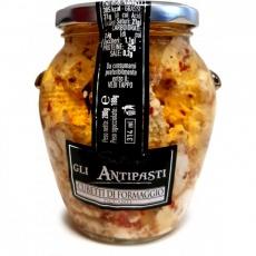 Сыр Satos gli Antpasti подсолнечном масле с пряными травами и перцем 280г