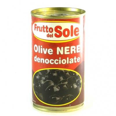 Оливки Frutto del Sole черные без косточки 350г