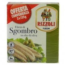 Скумбрія Rizzoli в оливковій олії 2*90г