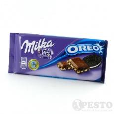 Шоколад Milka молочний з печивом Oreo 100г